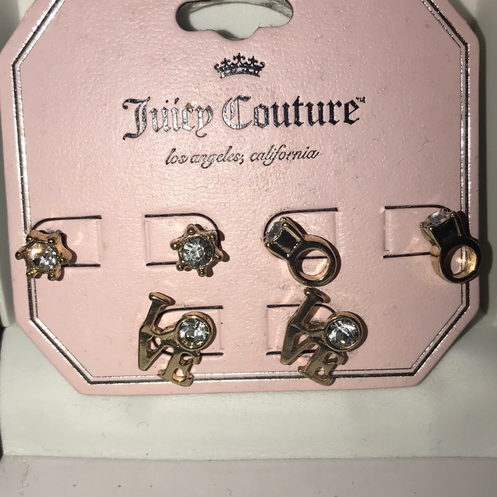 COPY - Juicy Couture 1 set of 3 Post Earrings